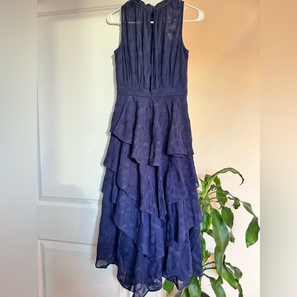 TED BAKER MIDI FLORYAH DRESS IN NAVY BLUE SIZE 0 - Picture 5 of 6